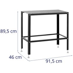 Hitsauspöytä 91,5 x 46 cm, 100 kg, hiiliteräs