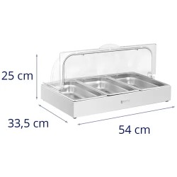 Royal Catering Buffetvitriini 3 x 2,6 l, 535 x 335 x 250 mm
