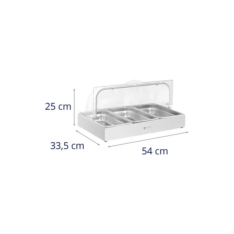 Royal Catering Buffetvitriini 3 x 2,6 l, 535 x 335 x 250 mm