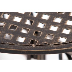 Amanda pyöreä puutarhapöytä antiikkipatina rautainen 70 cm