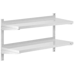 Royal Catering RCWR 1000 4 seinähylly 2 hyllyä 100 x 40 cm ruostumaton teräs