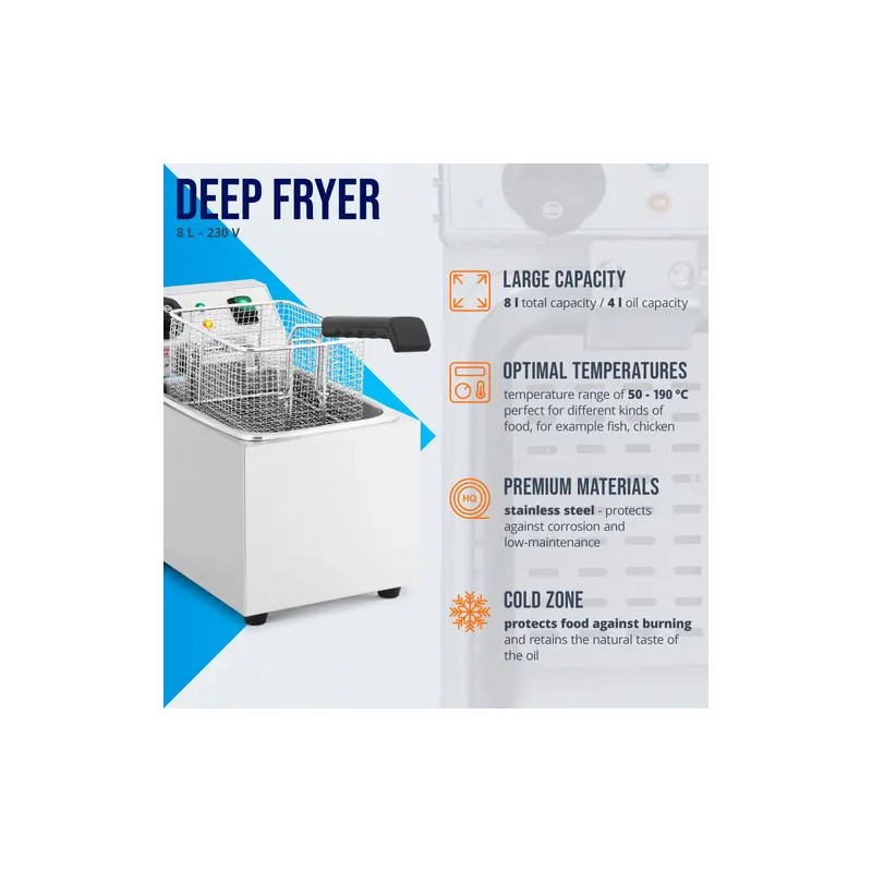 Royal Catering sähköfriteeraaja 8 l 3200 W