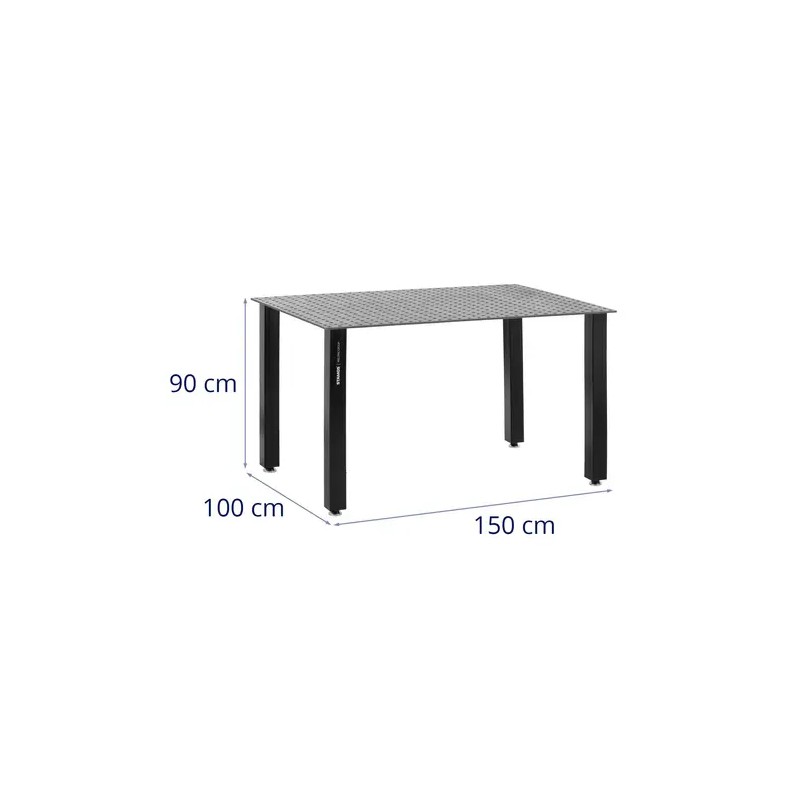 Hitsauspöytä 150 x 100 cm, 1000 kg kantavuus, teräs