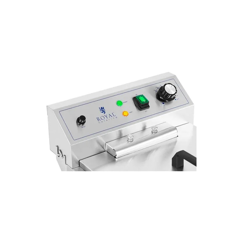 Royal Catering RCPKF 13DSH sähkökäyttöinen friteerausallas 16 l 5000 W 400 V alakaapilla