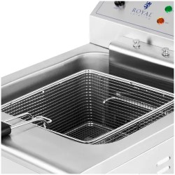 Royal Catering RCPKF 13DSH sähkökäyttöinen friteerausallas 16 l 5000 W 400 V alakaapilla