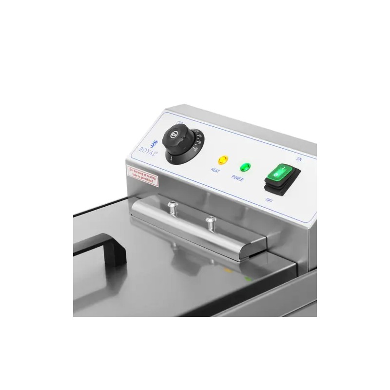 Royal Catering Elektro-friteeraaja 16 l 6000 W 400 V poistoventtiilillä