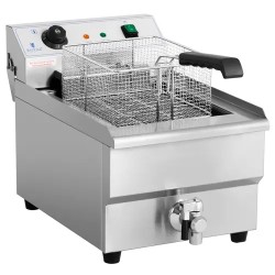 Royal Catering Elektro-friteeraaja 16 l 6000 W 400 V poistoventtiilillä