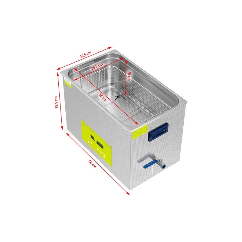 PROCLEAN 30.0S Ultraäänipesuri 30 l 40 kHz 600 W Degas-toiminto