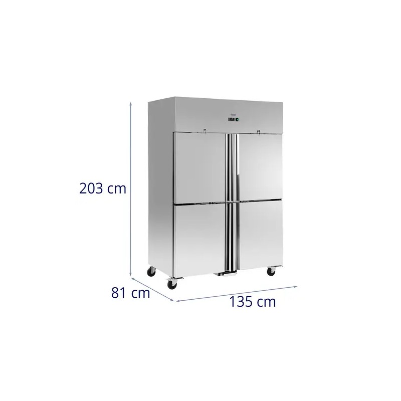 Royal Catering Gastro-jääkaappi 1160 l ruostumaton teräs 4 ovea
