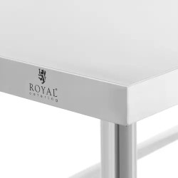 Royal Catering ECO ruostumaton terästyöpöytä 200 x 70 cm 300 kg