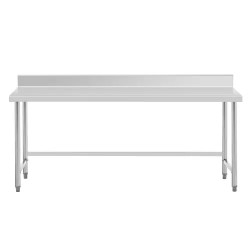 Royal Catering ECO ruostumaton terästyöpöytä 200 x 70 cm 300 kg