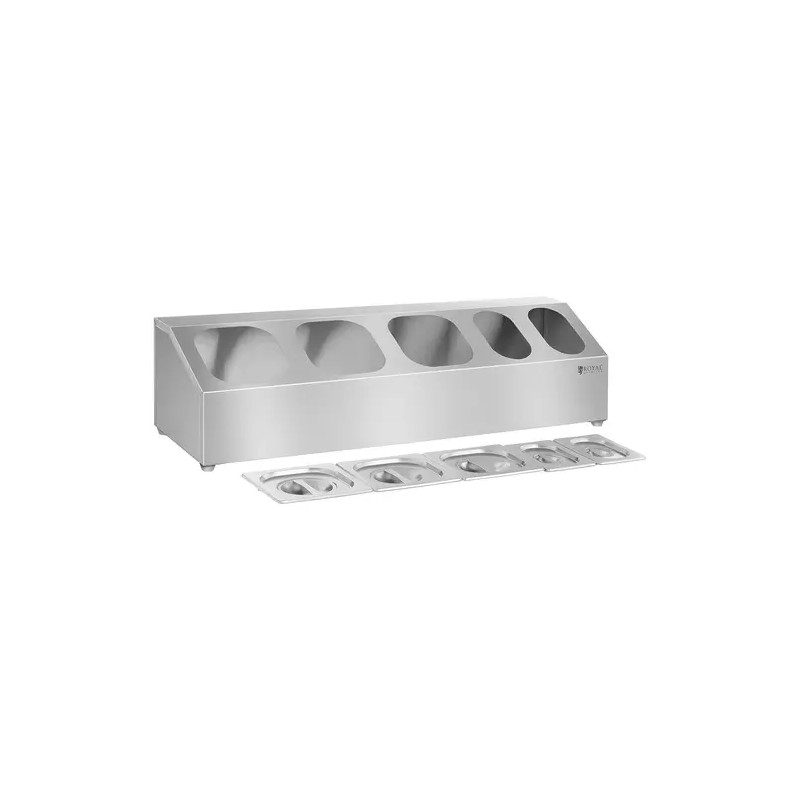 Royal Catering RCTS 1/6/1/9 GN-teline 5 kannella, ruostumaton teräs