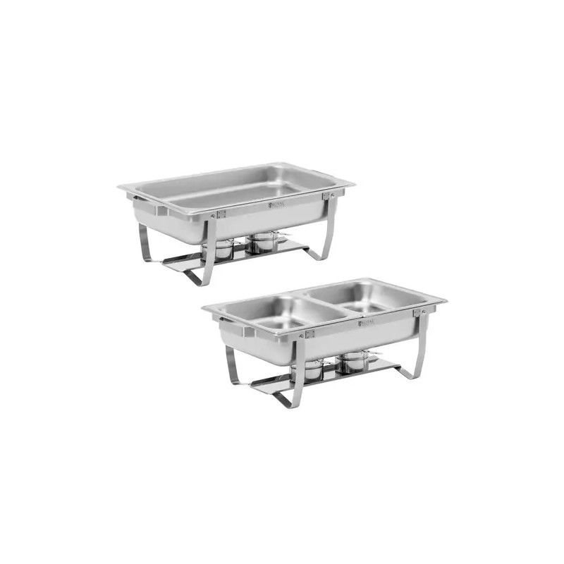 Royal Catering Chafing Dish - 2 kpl setti - GN 1/1 - 2 x 7,5 l