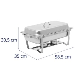 Royal Catering Chafing Dish - 2 kpl setti - GN 1/1 - 2 x 7,5 l