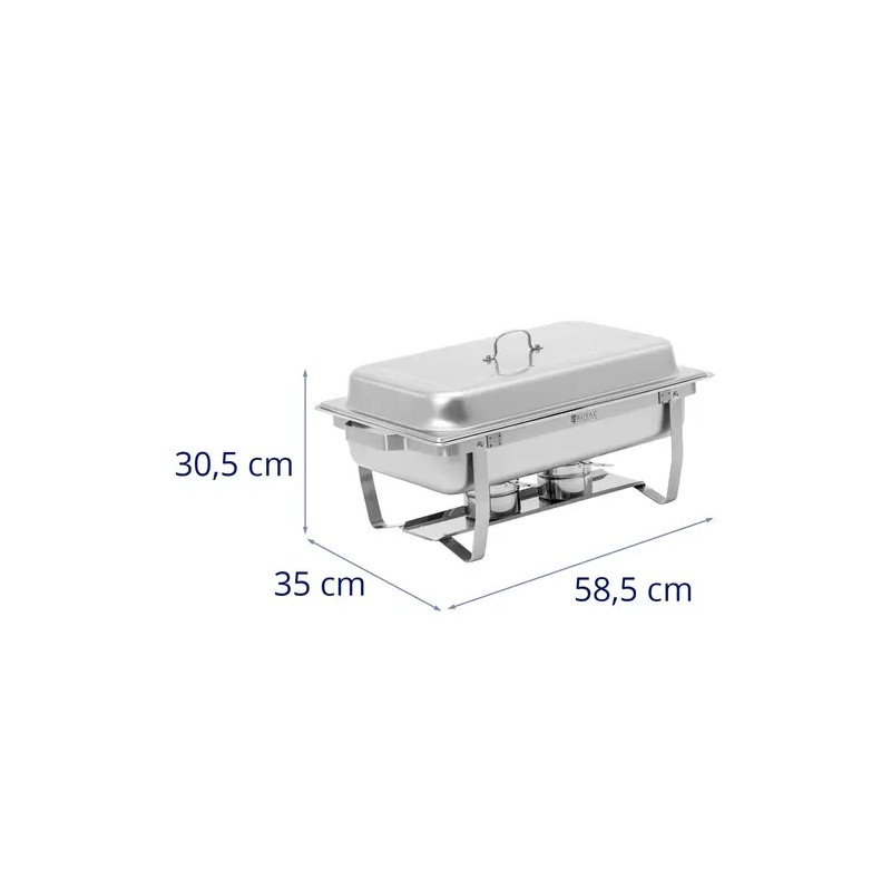 Royal Catering Chafing Dish - 2 kpl setti - GN 1/1 - 2 x 7,5 l