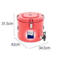 Royal Catering lämpöastia 15 l poistoventtiilillä