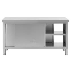 Royal Catering ECO ruostumattomasta teräksestä valmistettu läpilastauskaappi 160 x 70 cm