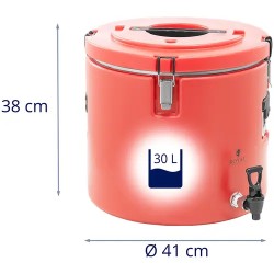 Royal Catering lämpöastia 30 l poistoventtiilillä