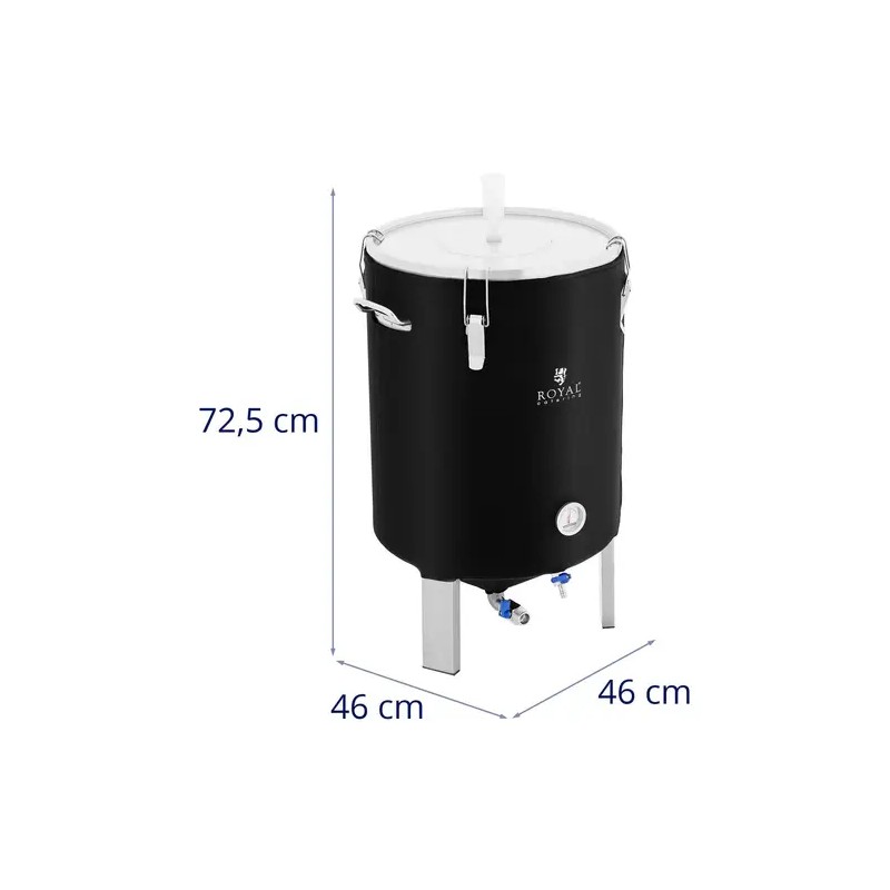Fermentti 60 l, ruostumaton teräs, eristysvaippa, 0-40 °C