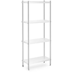 Royal Catering RCER 7040 ruostumattomasta teräksestä valmistettu hyllystö 70 x 40 x 180 cm