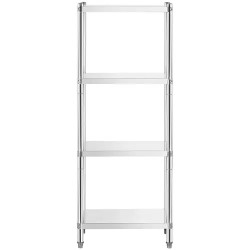 Royal Catering RCER-7040 ruostumattomasta teräksestä valmistettu hyllystö 70 x 40 x 180 cm