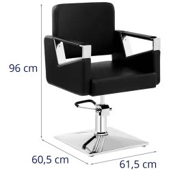 Physa Bristol kampaajan tuoli, musta, korkeussäädettävä 46-57 cm, 200 kg