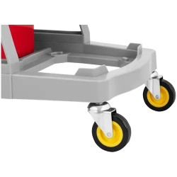 Siivousvaunu moppipuristimella ja 2 ämpärillä, 36 l