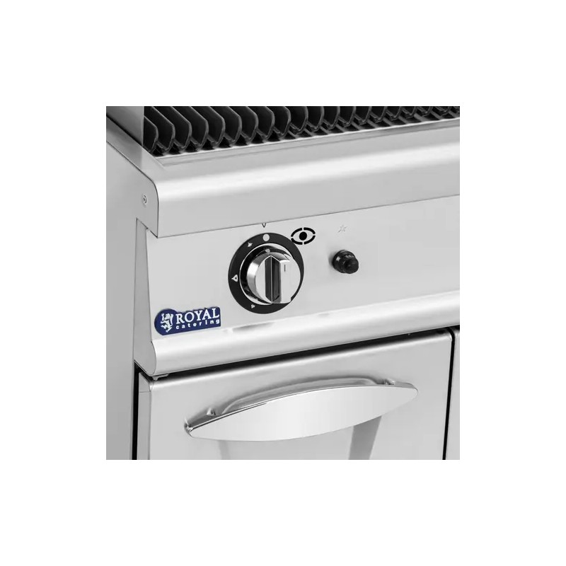 Royal Catering Pro 730 Series Lavasteingrilli 2 x 8 kW 50–460 °C 80 x 73 cm
