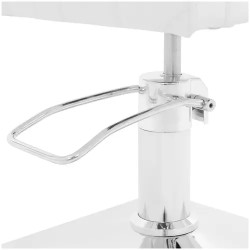 Ribbleton kampaajatuoli jalkatukella, istuinkorkeus 45-55 cm, valkoinen