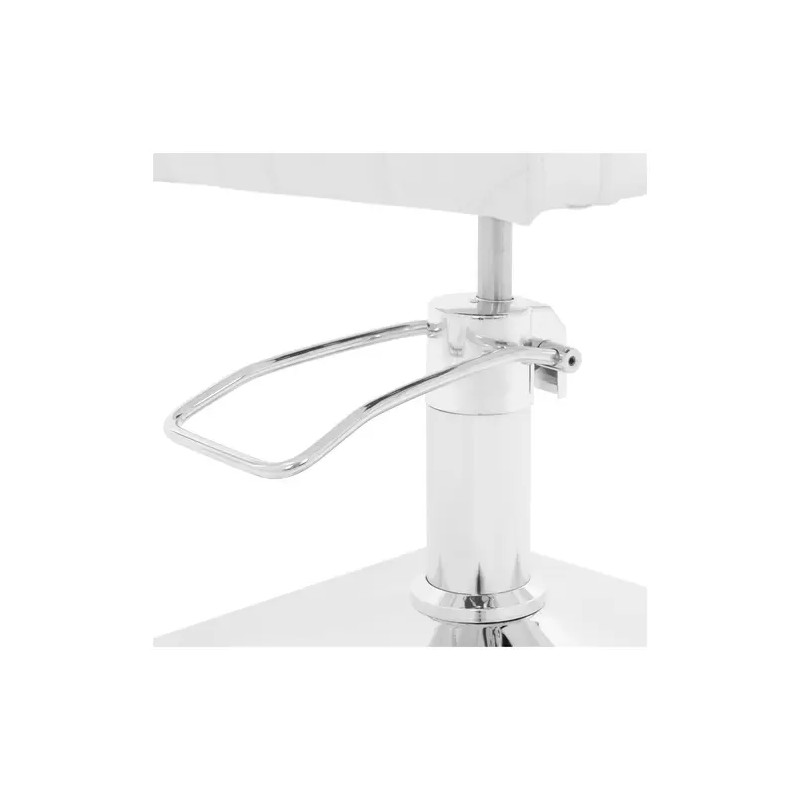 Ribbleton kampaajatuoli jalkatukella, istuinkorkeus 45-55 cm, valkoinen