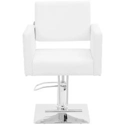 Ribbleton kampaajatuoli jalkatukella, istuinkorkeus 45-55 cm, valkoinen