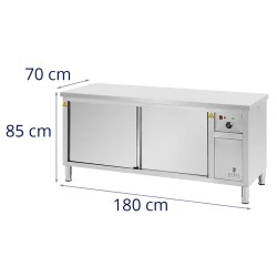 Royal Catering lämminpitokaappi 180 x 70 x 85 cm, 30–80 °C