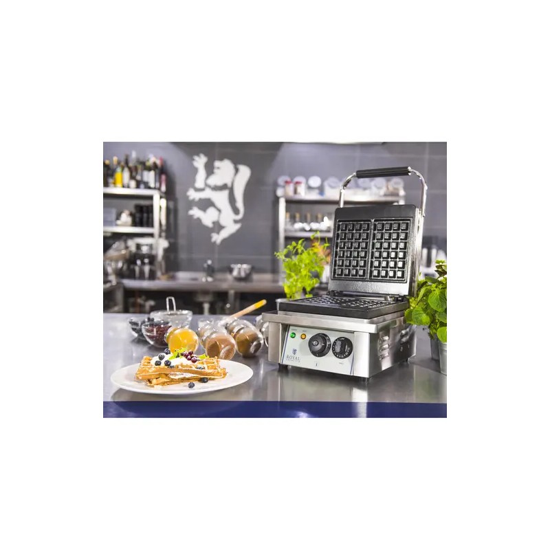 Royal Catering belgialainen vohvelirauta 2000 W suorakaide