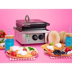 Royal Catering belgialainen vohvelirauta 2000 W suorakaide