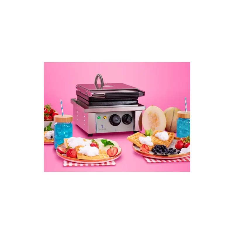 Royal Catering belgialainen vohvelirauta 2000 W suorakaide