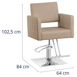 Ribbleton kampaajan tuoli jalkatukella, beige, istuinkorkeus 49-63 cm, max 150 kg