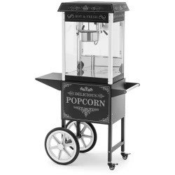 Royal Catering Popcorn kone vaunulla 1500 W 5 kg h musta
