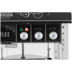 Royal Catering Popcorn-kone vaunulla, 1500 W, 5 kg/h, musta