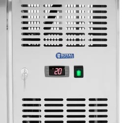 Royal Catering kylmäpöytä pyörillä 550 l 4 lokeroa 223 x 70 cm ruostumaton teräs