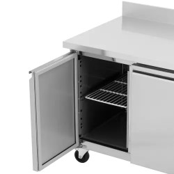 Royal Catering kylmäpöytä pyörillä 550 l 4 lokeroa 223 x 70 cm ruostumaton teräs