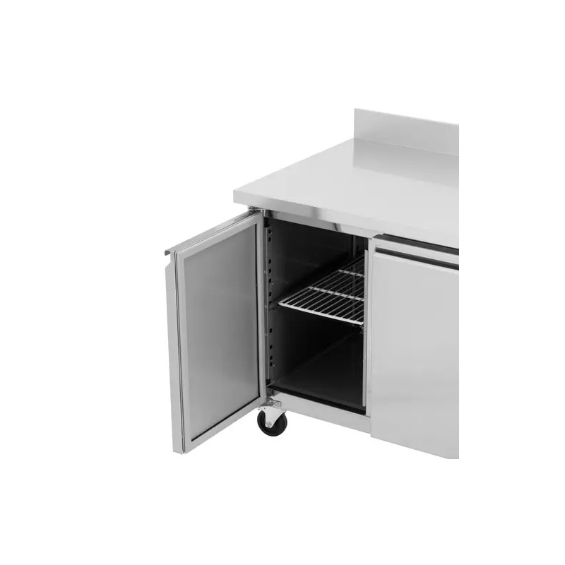 Royal Catering kylmäpöytä pyörillä 550 l 4 lokeroa 223 x 70 cm ruostumaton teräs