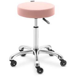 Rollhocker työtuoli 530 710 mm 150 kg vaaleanpunainen