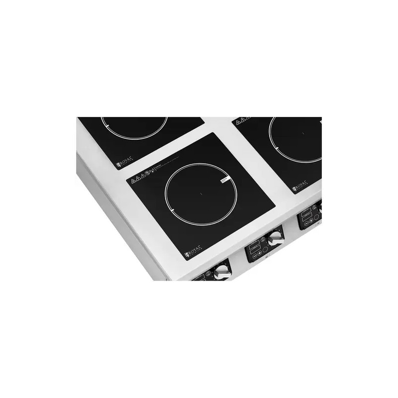 Royal Catering induktiokeittotaso, 4 x 3500 W, 4 x 20 cm, ajastin