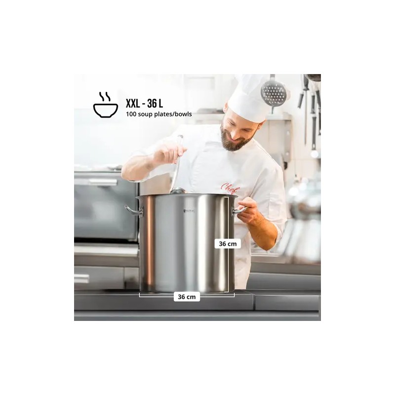 Royal Catering RCST-36LI4.1 Induktiokattila 36 l Ø 36 cm