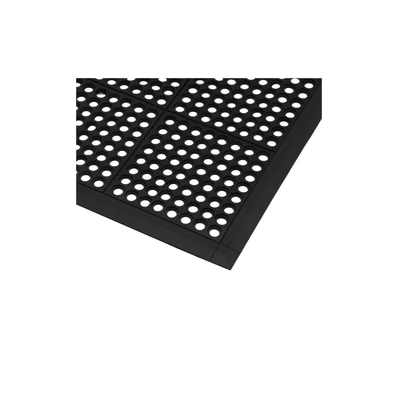 Reunalista Ring-kumimatolle 110050276, 95 x 6 x 1 cm, musta