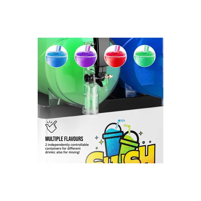 Royal Catering Slush-kone 2 x 12 l LED-valaistuksella