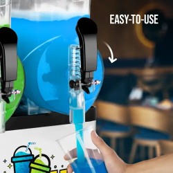 Royal Catering Slush-kone 2 x 12 l LED-valaistuksella