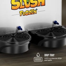 Royal Catering Slush-kone 2 x 12 l LED-valaistuksella