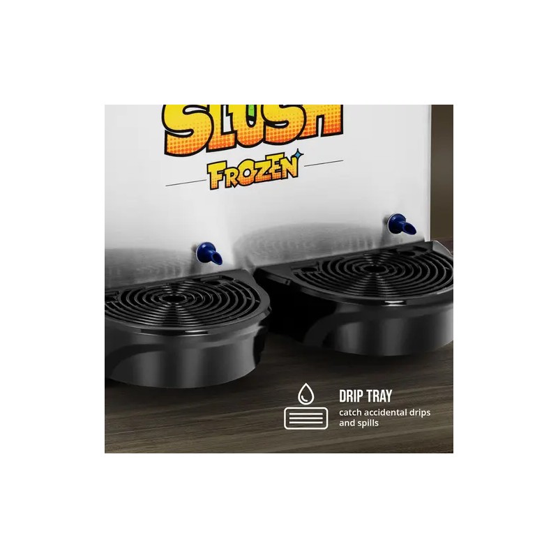 Royal Catering Slush-kone 2 x 12 l LED-valaistuksella
