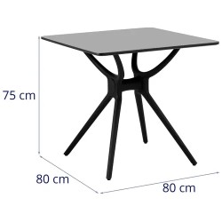 Fromm & Starck neliöpöytä 80 x 80 cm musta